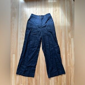 Boden Wide-leg High-rise Linen Pants